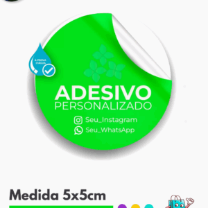 Adesivo Brilho 5x5cm cartela 50 unidades
