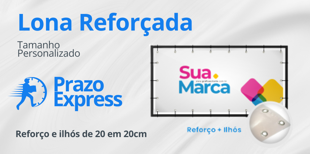 Lona reforçada com ilhós