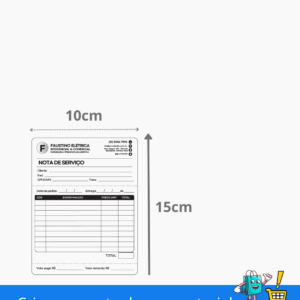 Talões, Receituários  10x15cm - 50×2 vias - 05 blocos