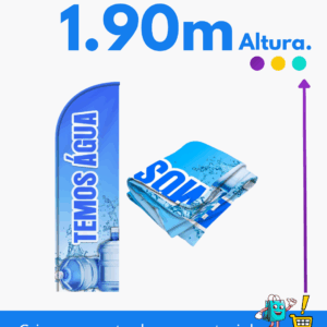 1 Tecido Wind Banner 1.90m altura