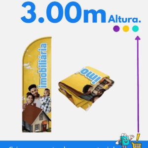 1 Tecido Wind Banner 3.00m altura