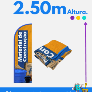 1 Tecido Wind Banner 2.50m altura