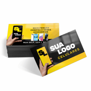 100 Cartões de visita couché brilho